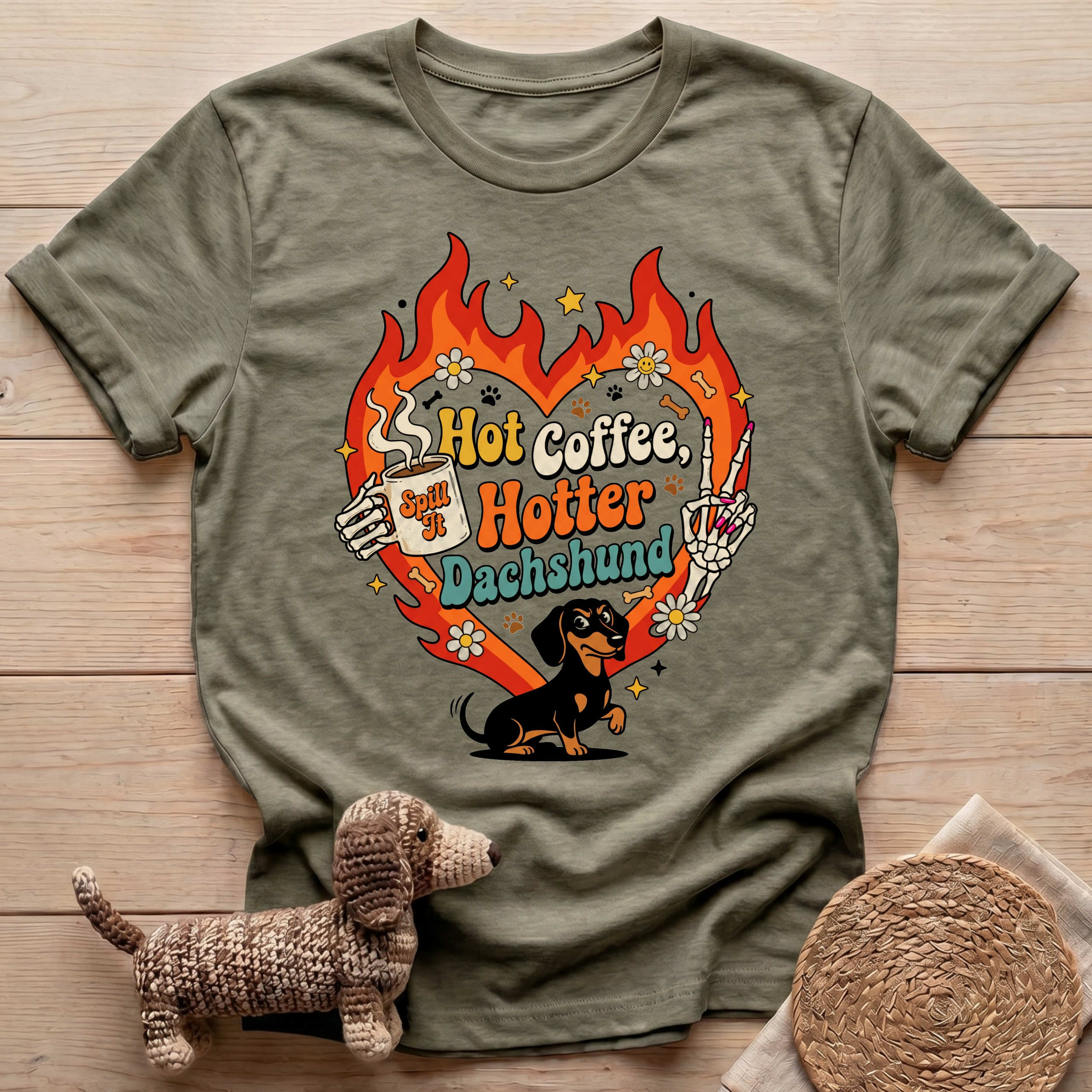 Hot Coffee, Hotter Dachshund T-Shirt