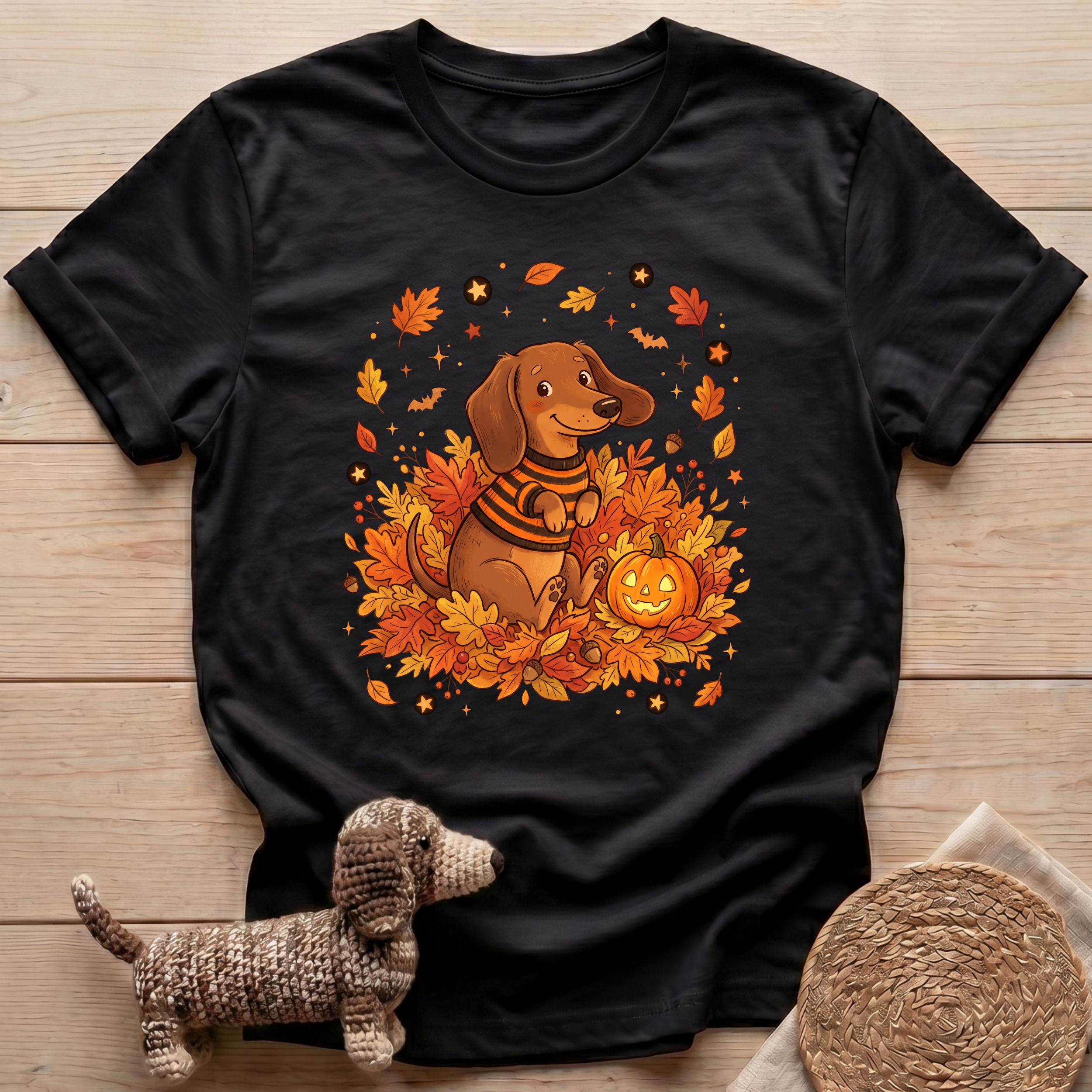 Dachshund Fall Pumpkin T-Shirt