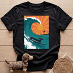 Dachshund Surfer Wave T-Shirt