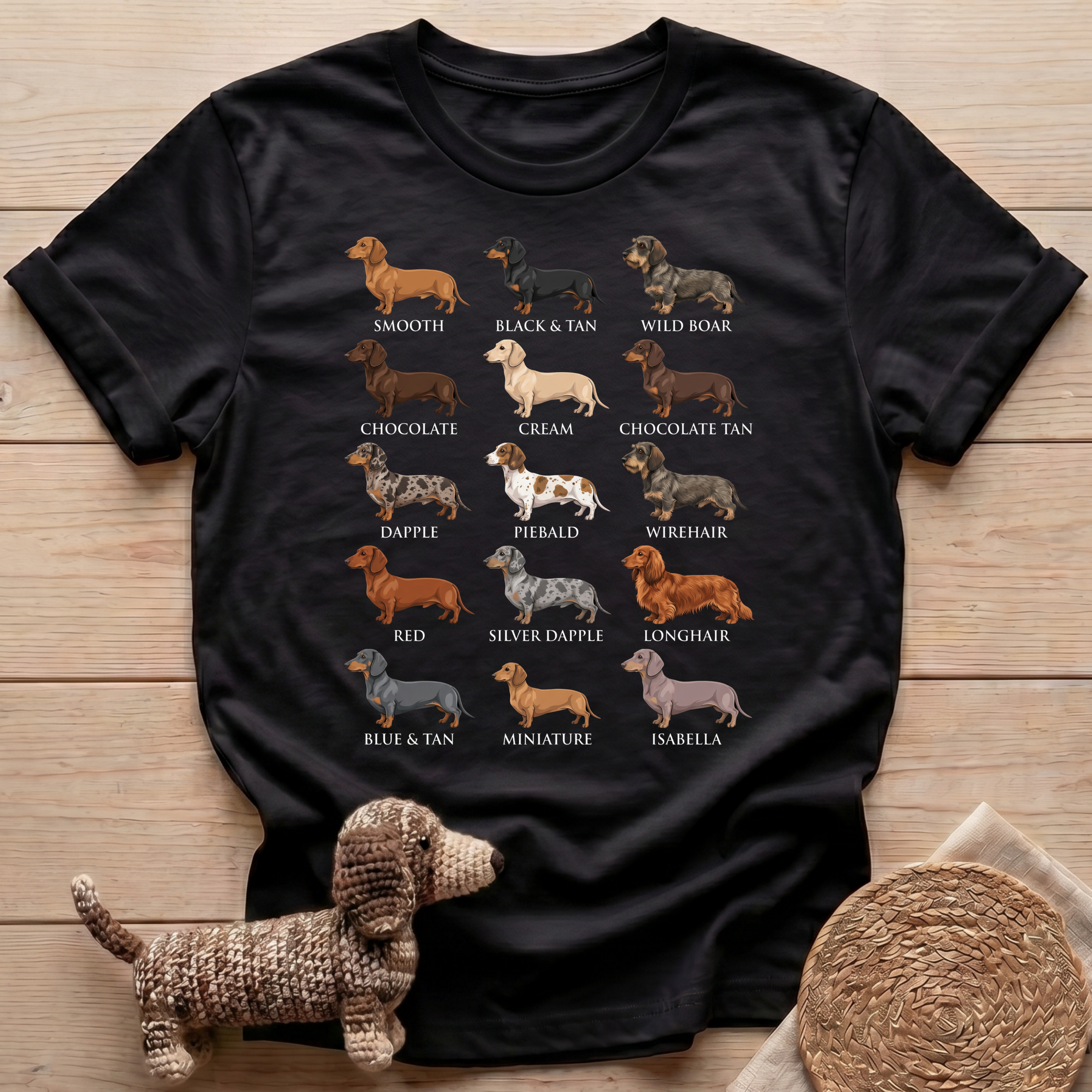 Dachshund Breed Chart T-Shirt