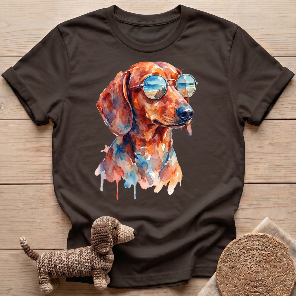 Watercolor Cool Dachshund T-Shirt