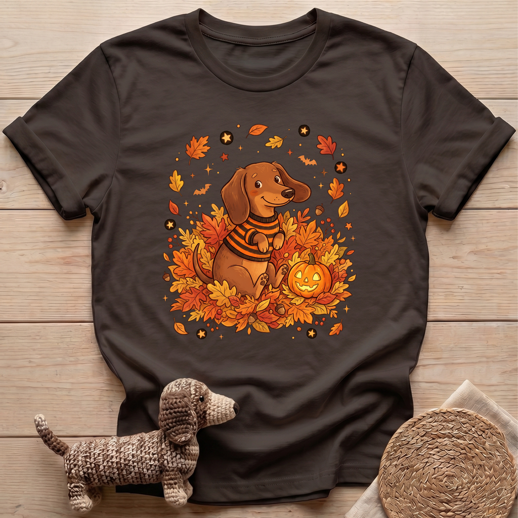 Dachshund Fall Pumpkin T-Shirt