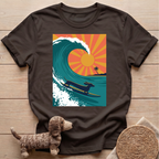 Dachshund Surfer Wave T-Shirt