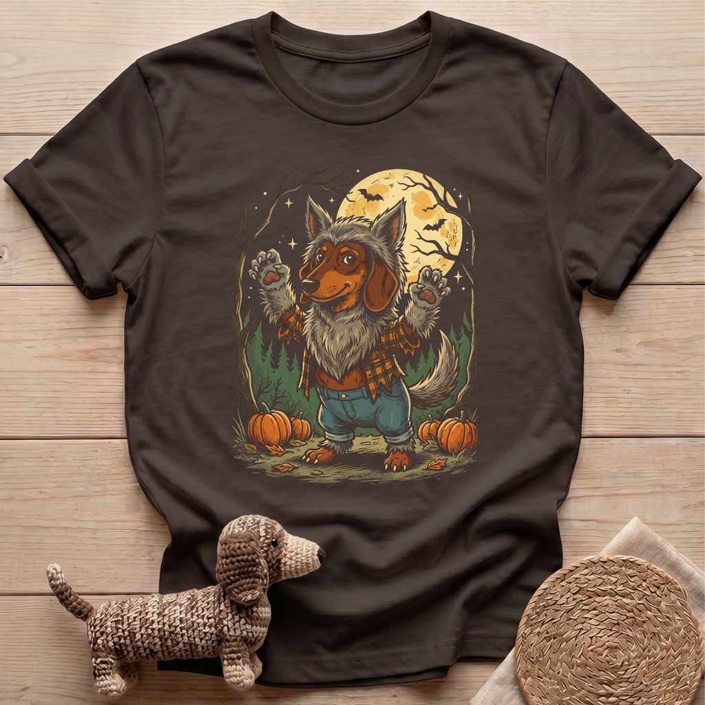 Dachshund Werewolf Full Moon T-Shirt