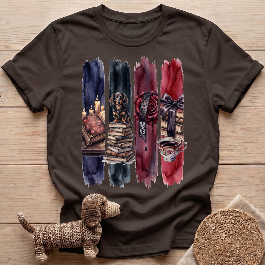 Dachshund Dark Academia T-Shirt