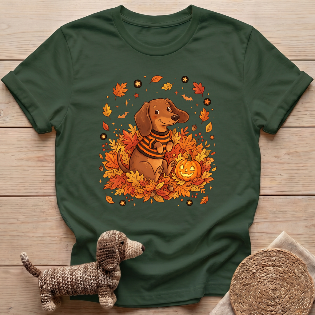 Dachshund Fall Pumpkin T-Shirt