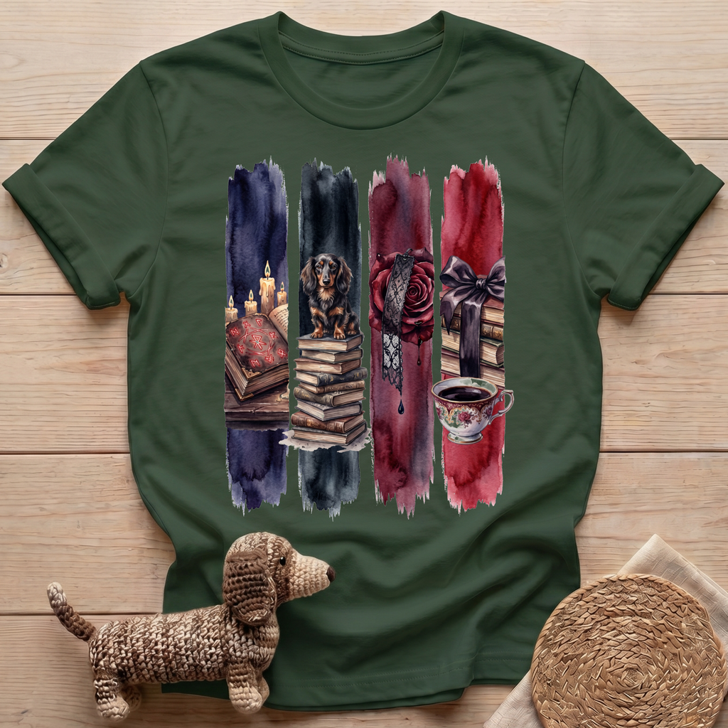 Dachshund Dark Academia T-Shirt