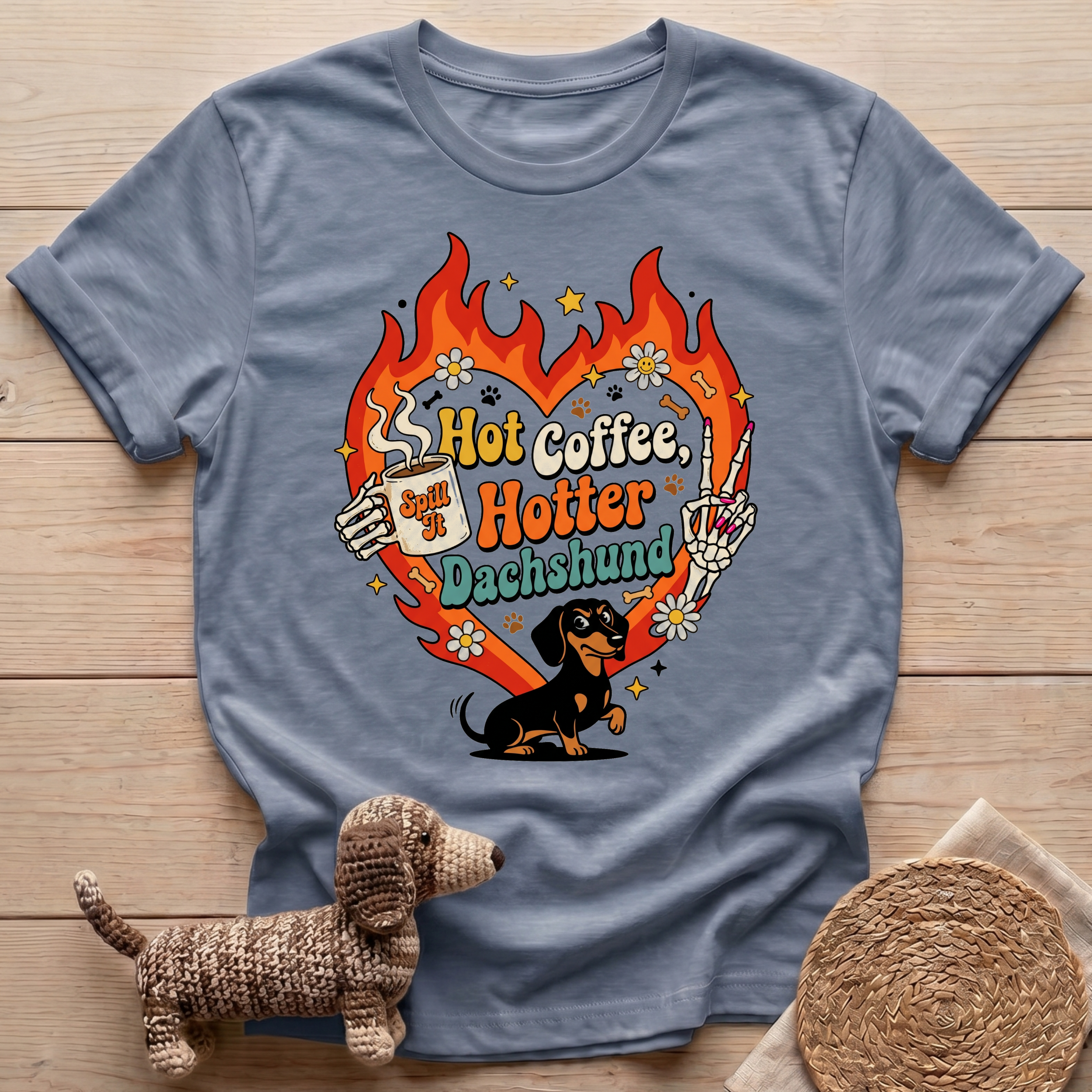 Hot Coffee, Hotter Dachshund T-Shirt