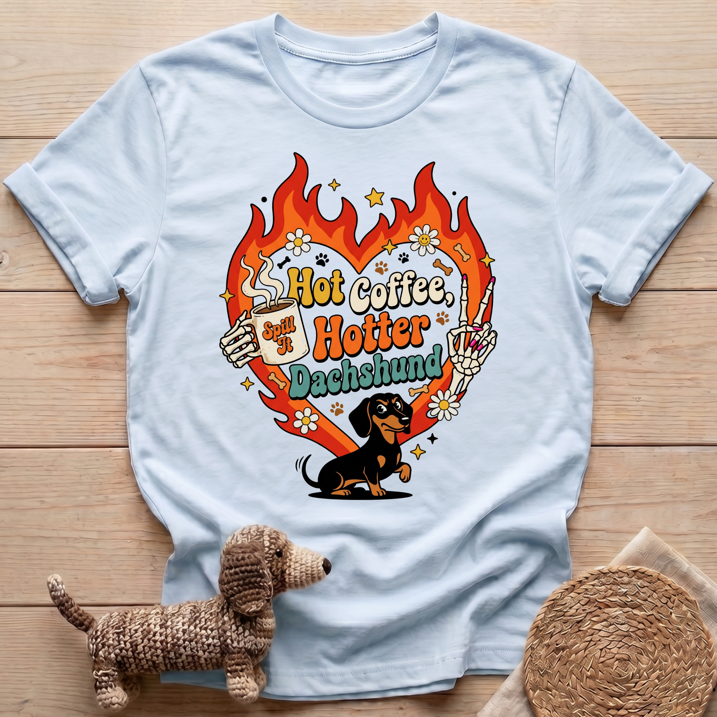 Hot Coffee, Hotter Dachshund T-Shirt