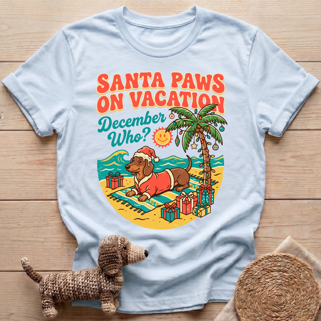 Santa Paws on Vacation T-Shirt