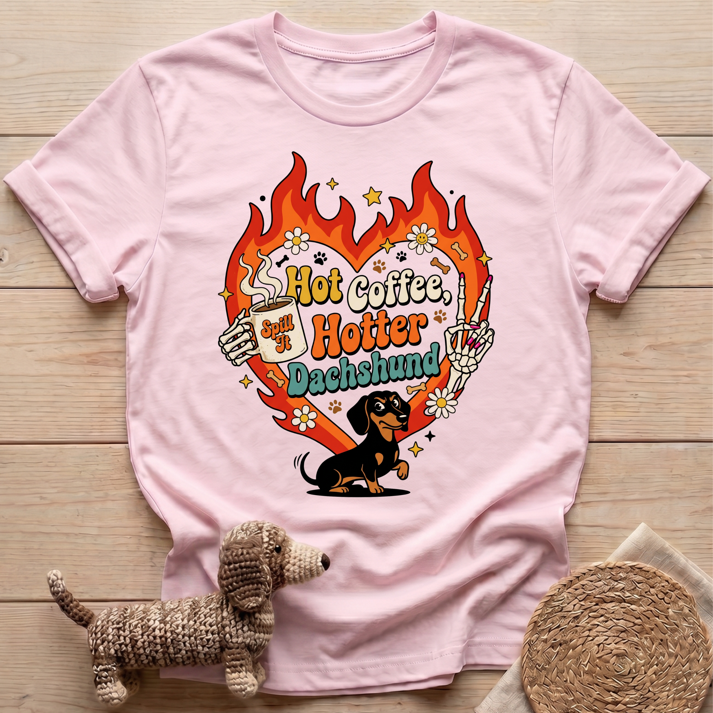 Hot Coffee, Hotter Dachshund T-Shirt
