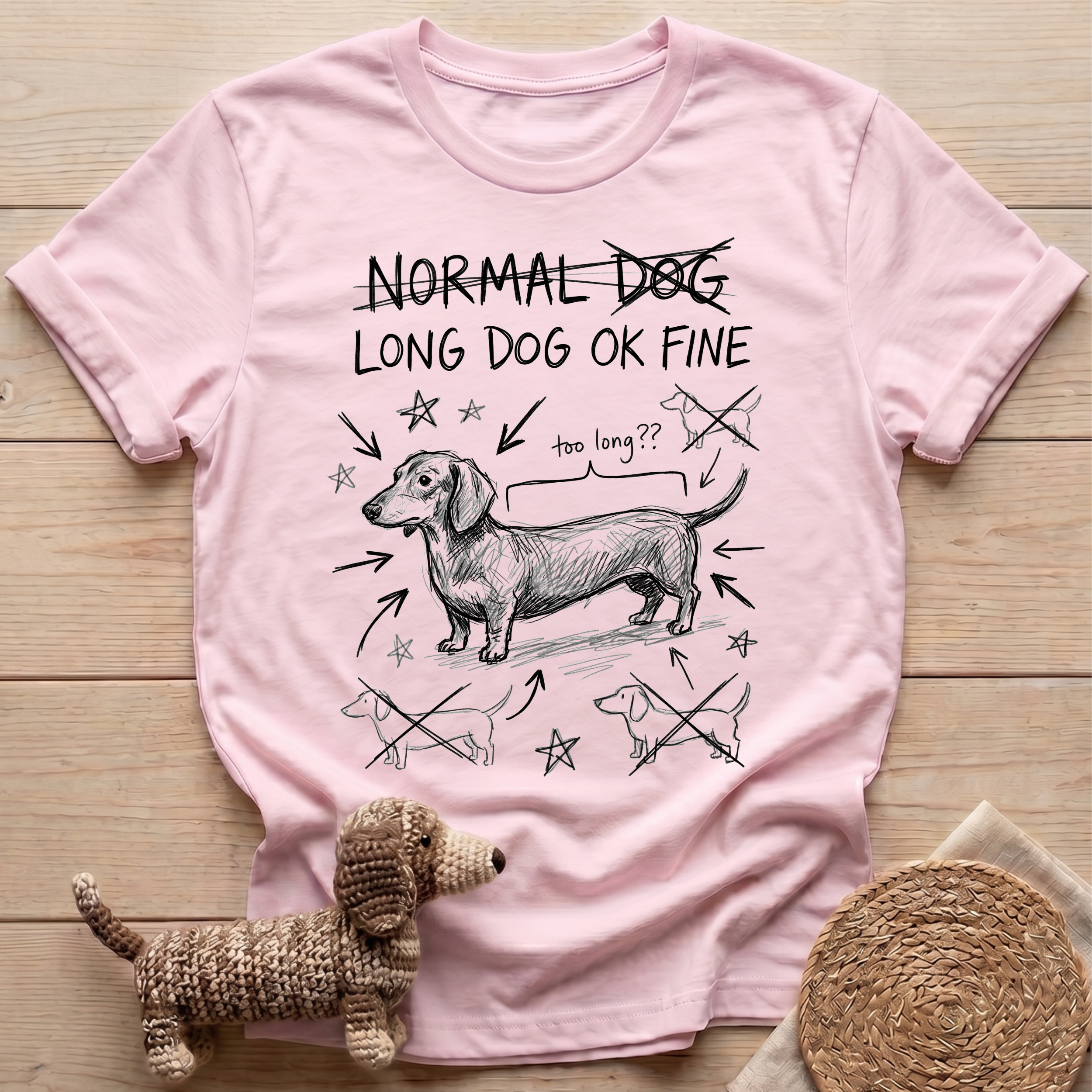 Long Dog OK Fine T-Shirt