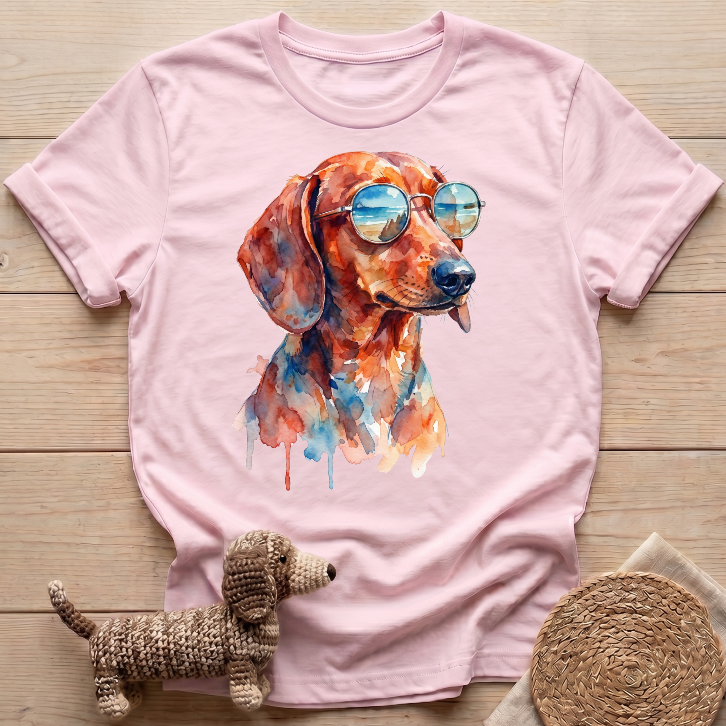 Watercolor Cool Dachshund T-Shirt