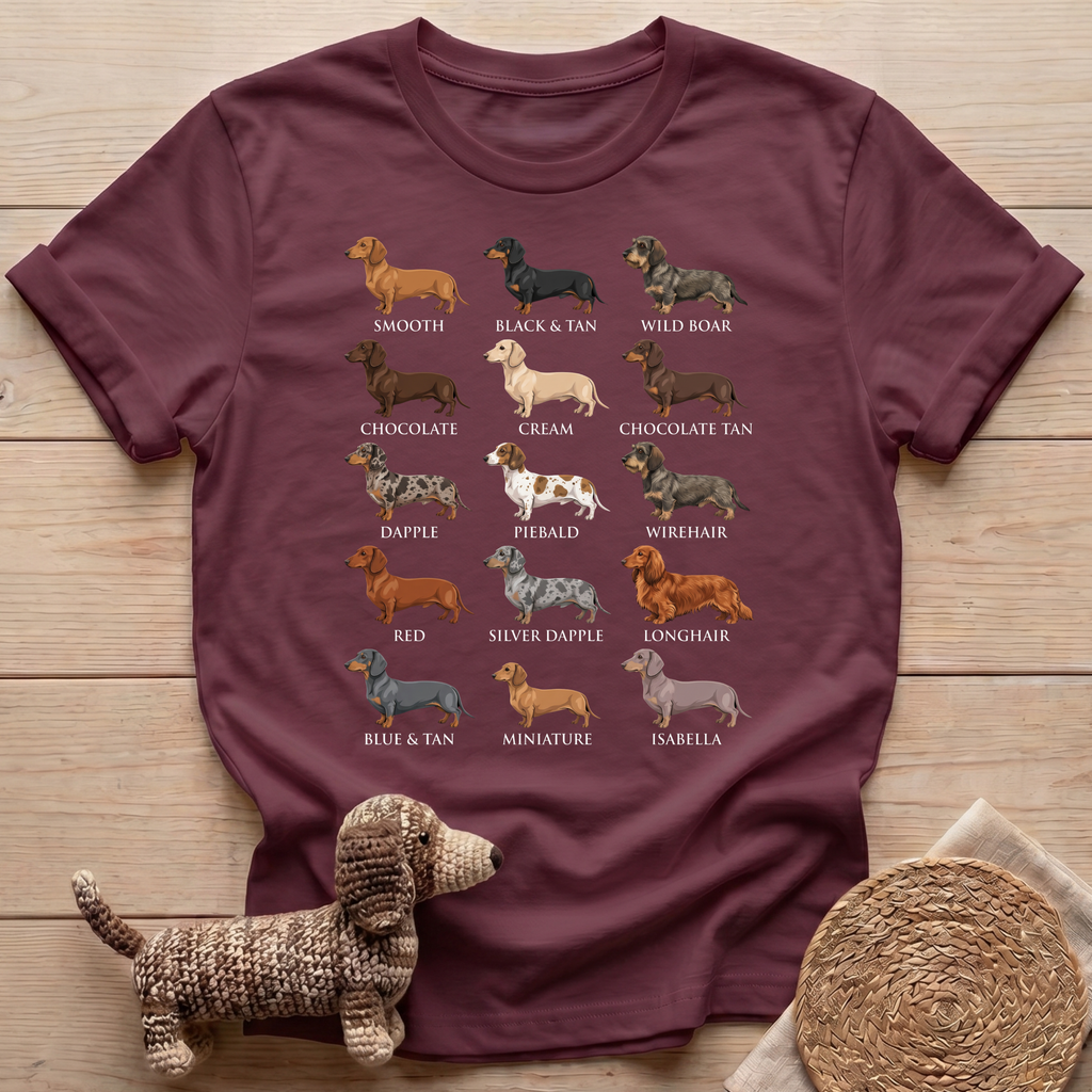 Dachshund Breed Chart T-Shirt