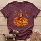 Dachshund Fall Pumpkin T-Shirt