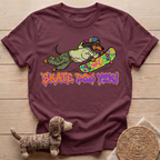 Skater Dachshund Y2K T-Shirt
