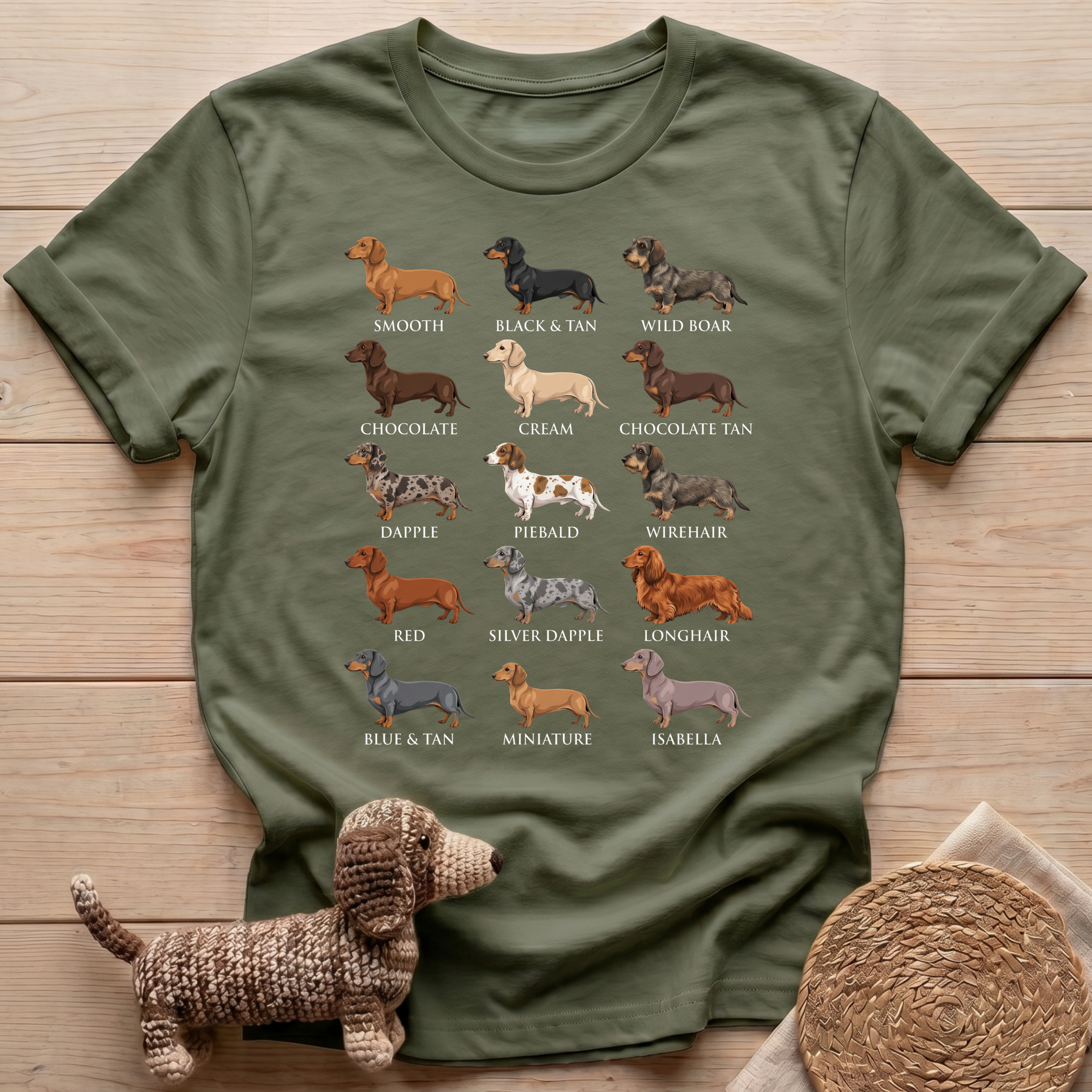 Dachshund Breed Chart T-Shirt
