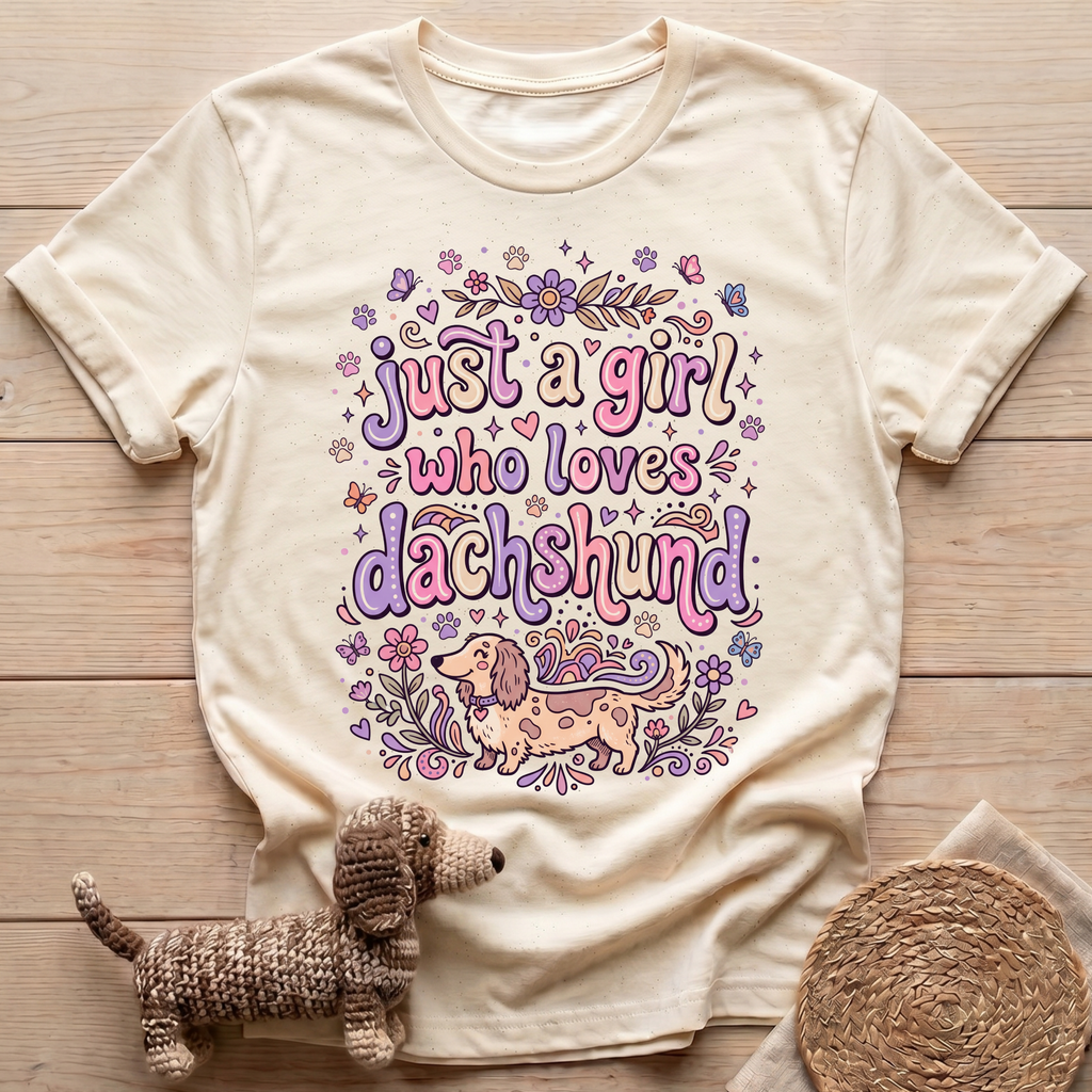 A Girl Who Loves Dachshund T-Shirt