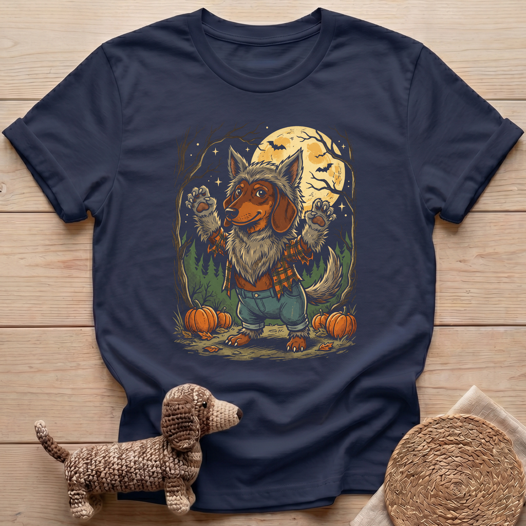 Dachshund Werewolf Full Moon T-Shirt