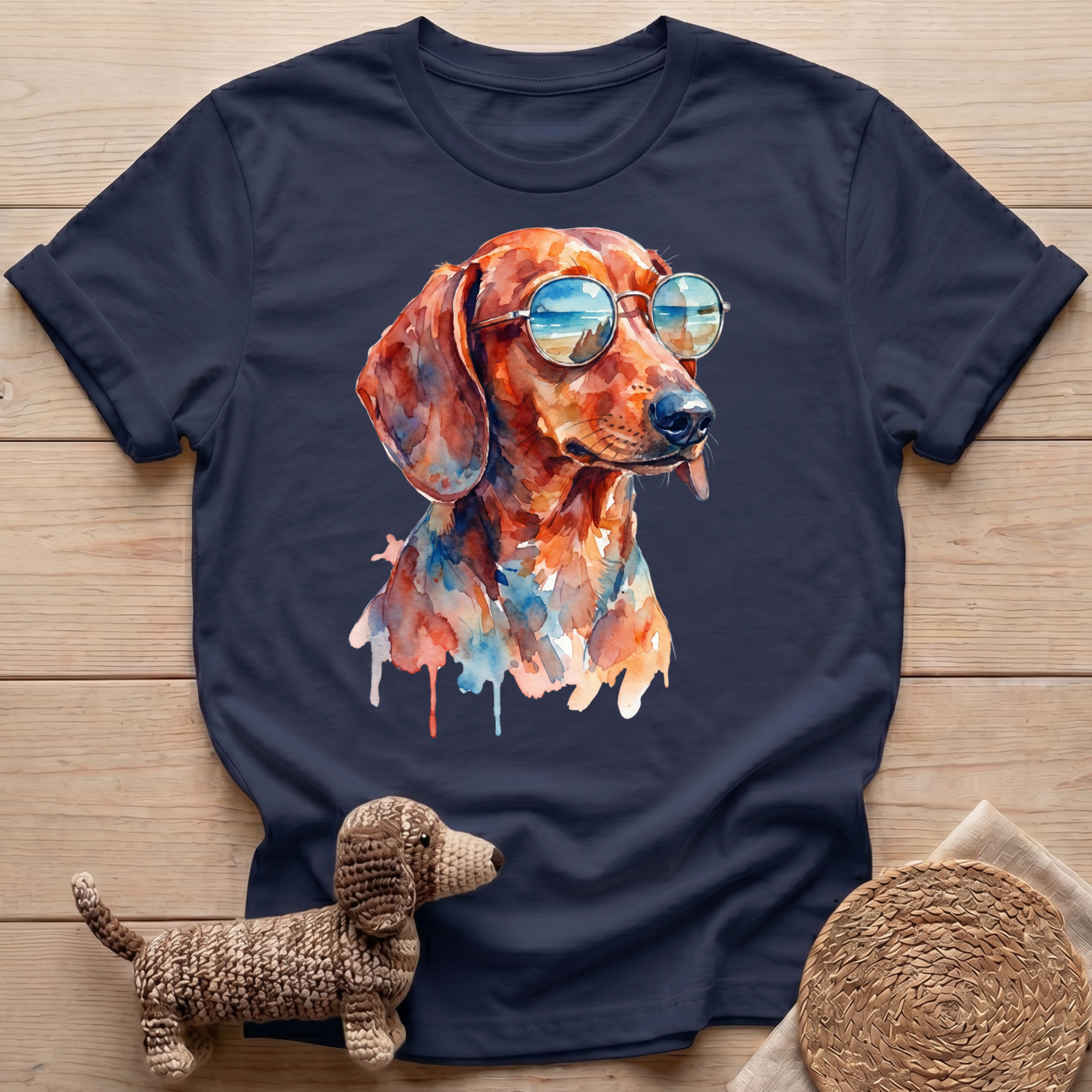 Watercolor Cool Dachshund T-Shirt