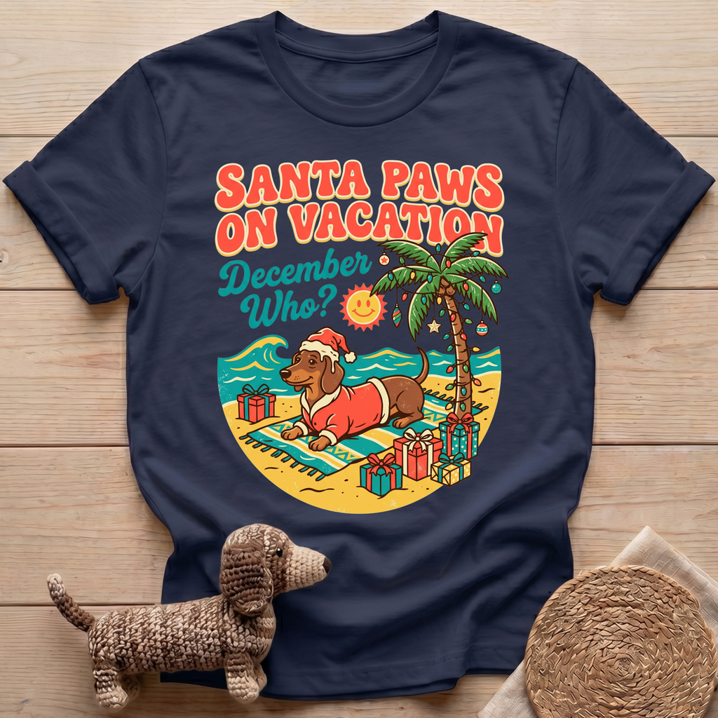 Santa Paws on Vacation T-Shirt