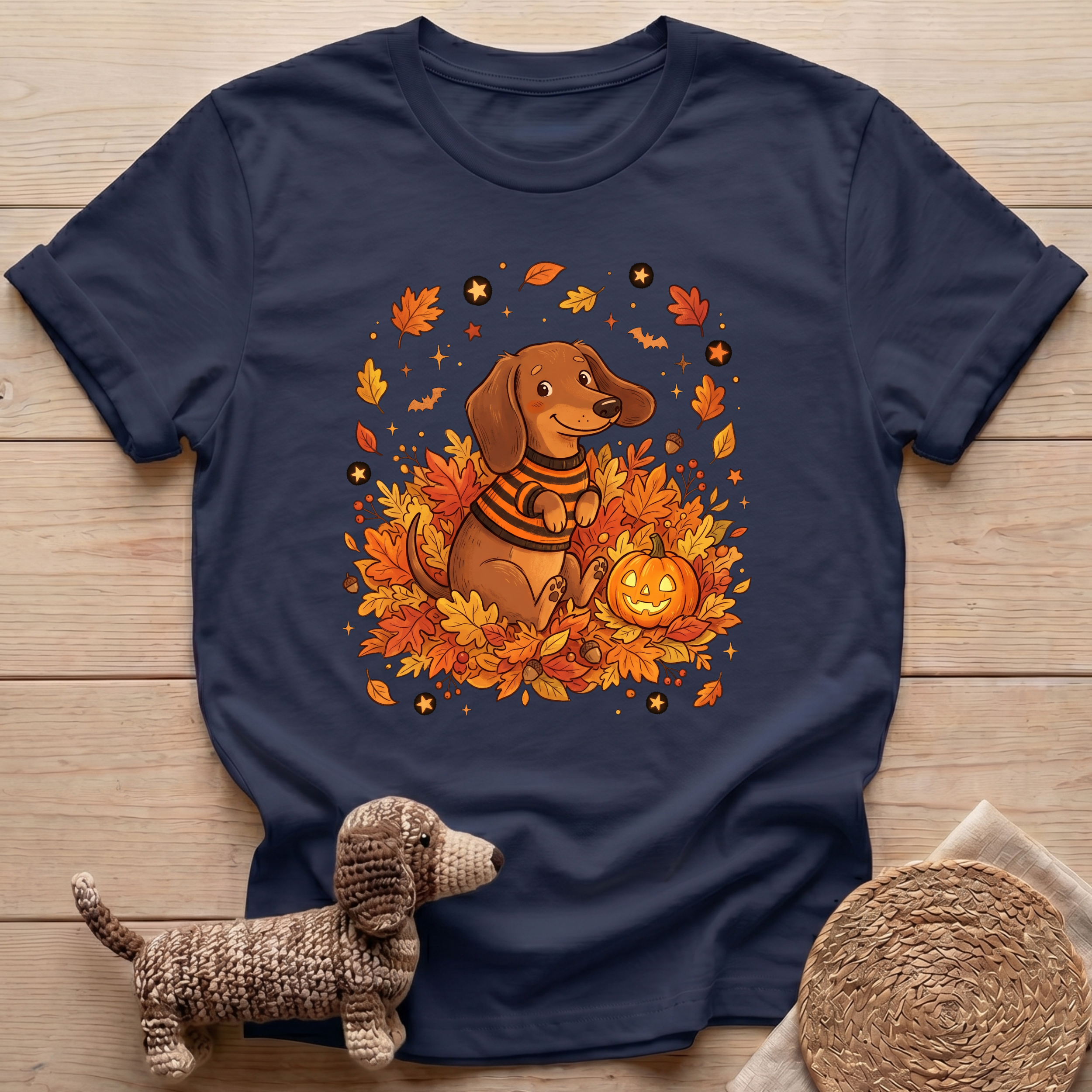 Dachshund Fall Pumpkin T-Shirt