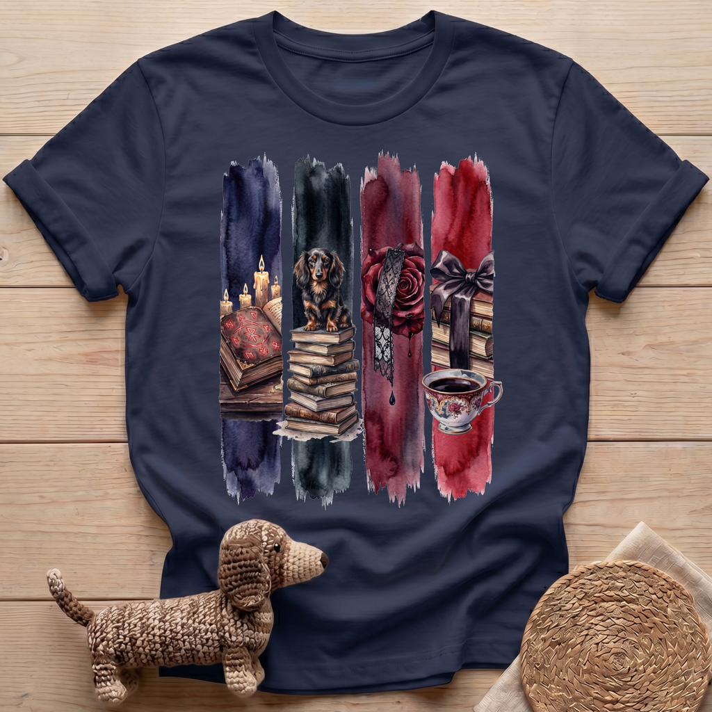 Dachshund Dark Academia T-Shirt