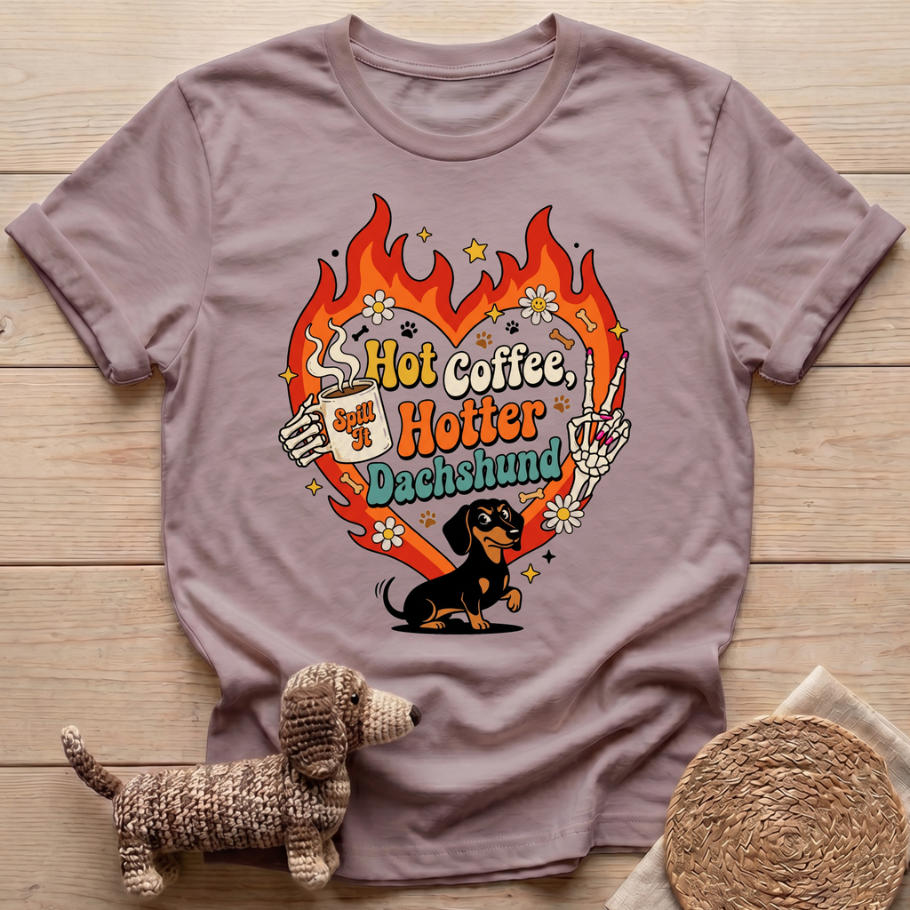 Hot Coffee, Hotter Dachshund T-Shirt