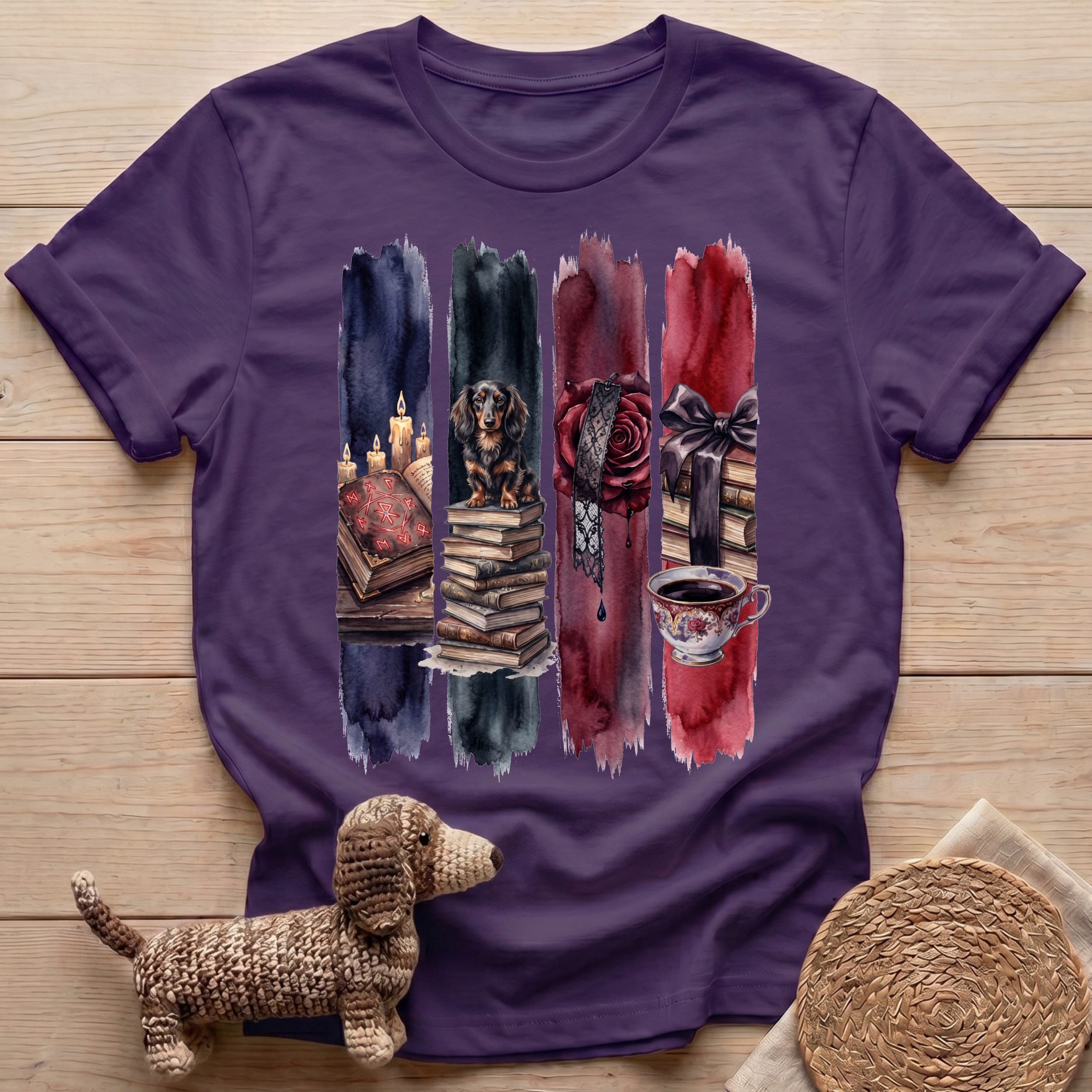Dachshund Dark Academia T-Shirt