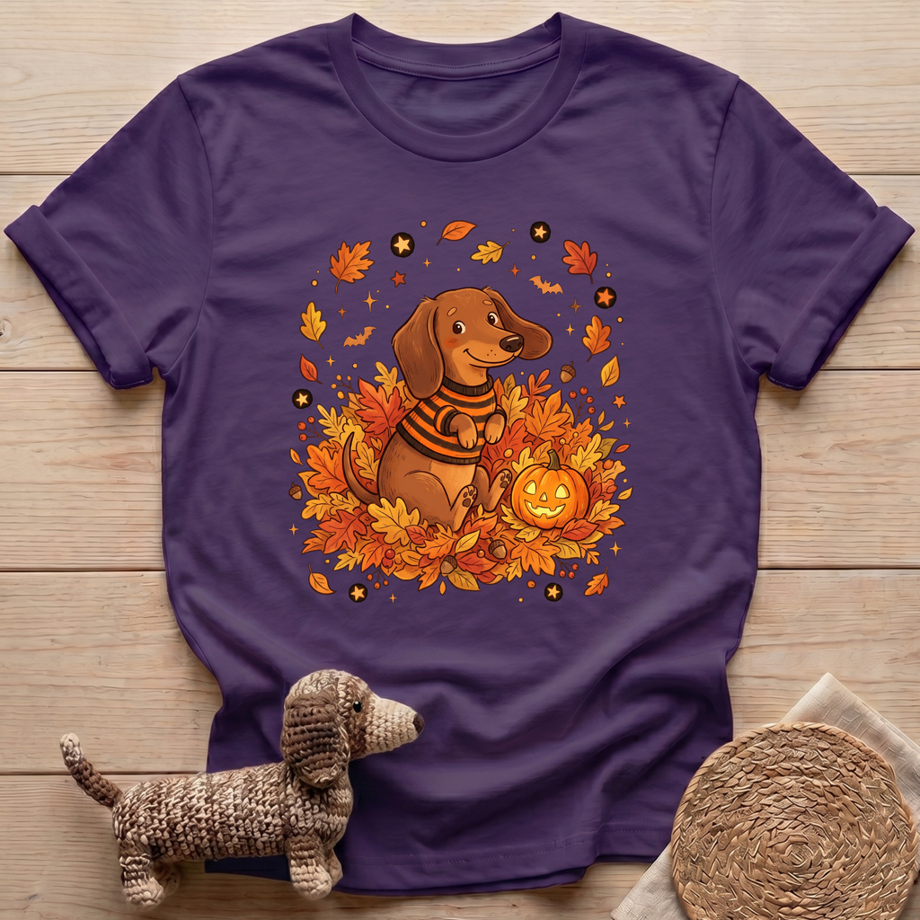 Dachshund Fall Pumpkin T-Shirt