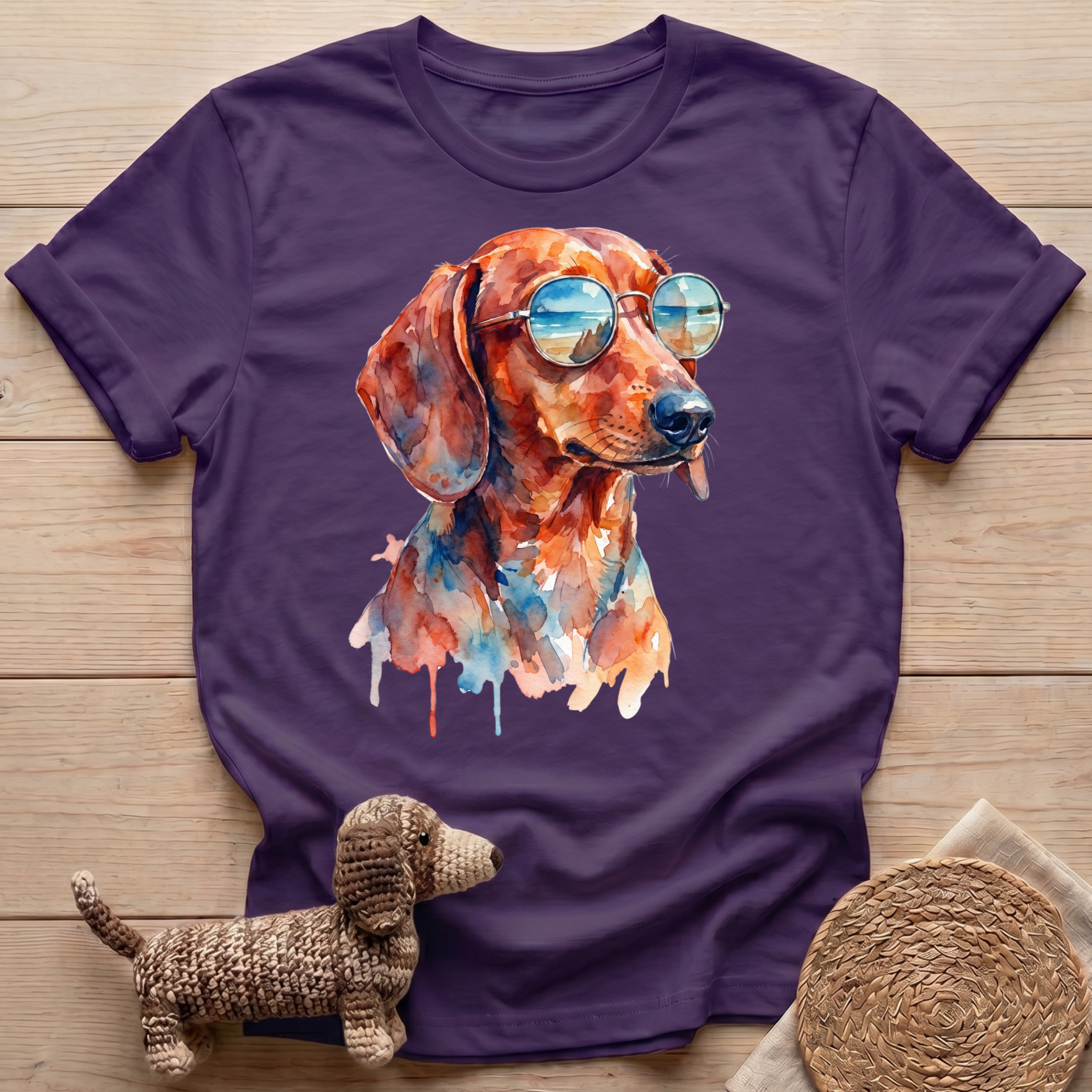 Watercolor Cool Dachshund T-Shirt