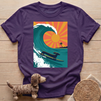 Dachshund Surfer Wave T-Shirt