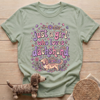 A Girl Who Loves Dachshund T-Shirt
