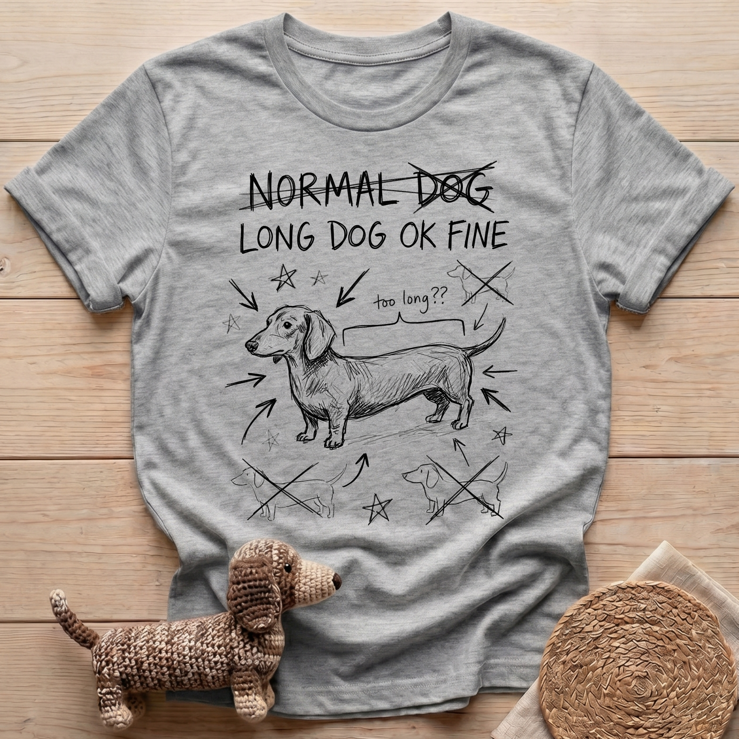 Long Dog OK Fine T-Shirt