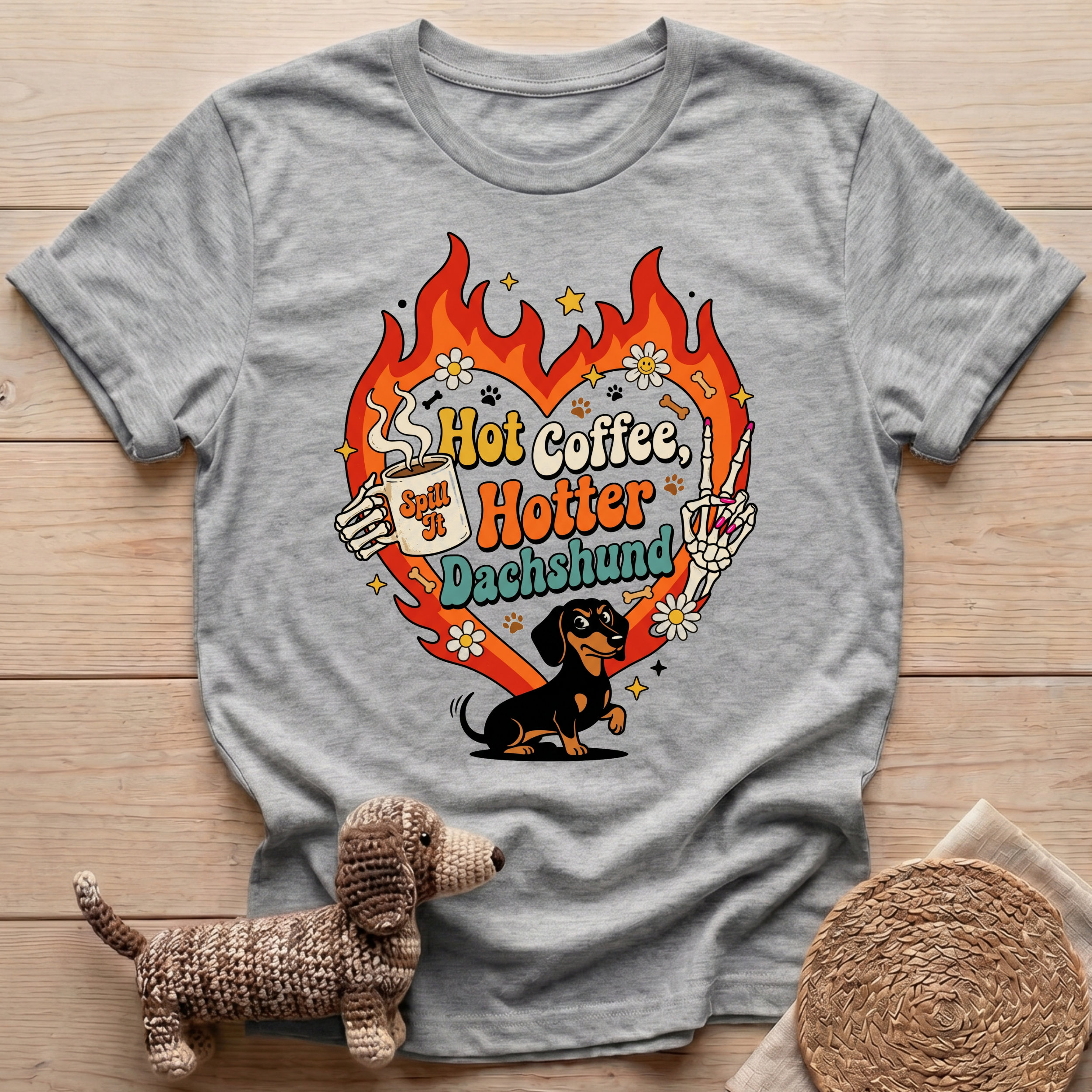 Hot Coffee, Hotter Dachshund T-Shirt