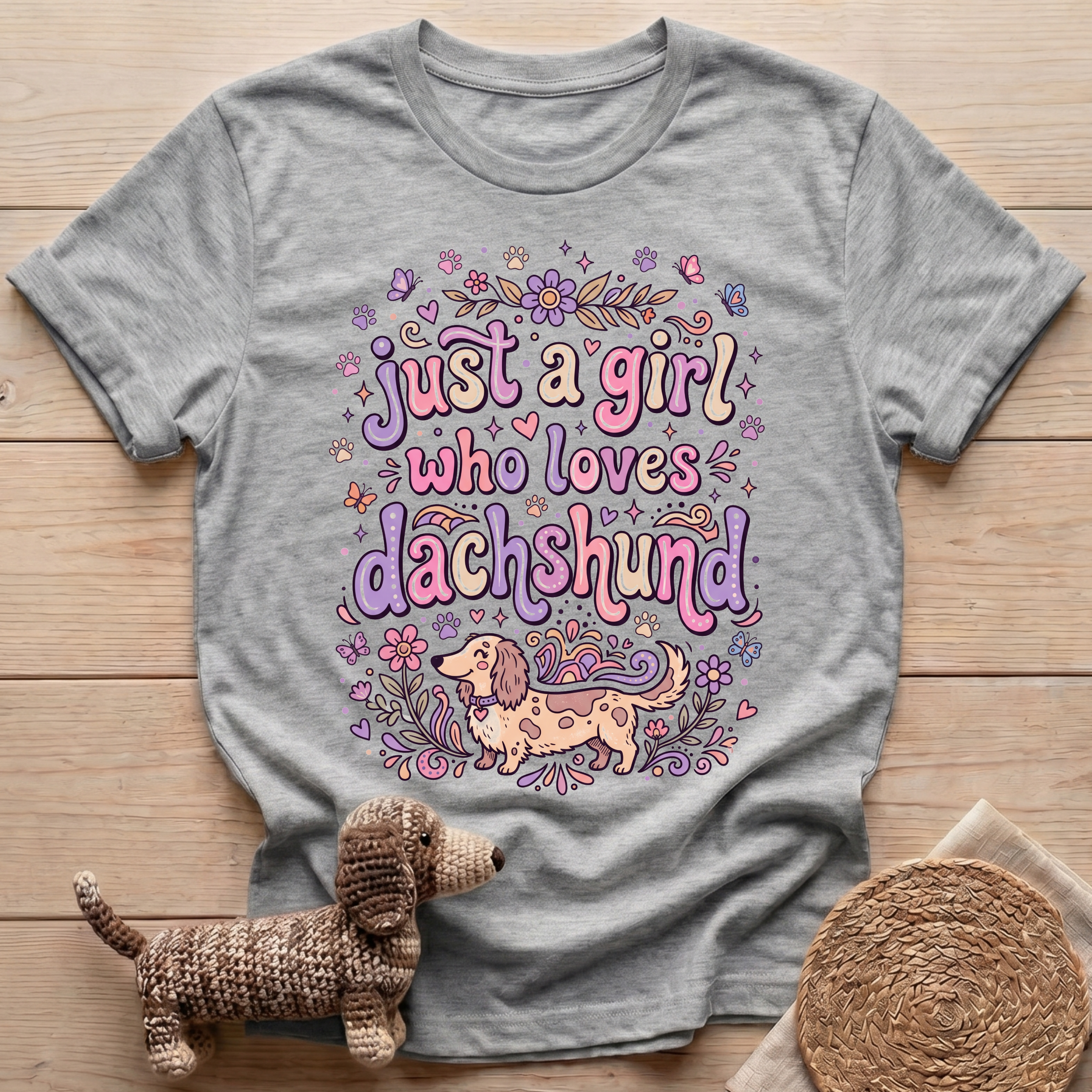A Girl Who Loves Dachshund T-Shirt