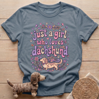 A Girl Who Loves Dachshund T-Shirt