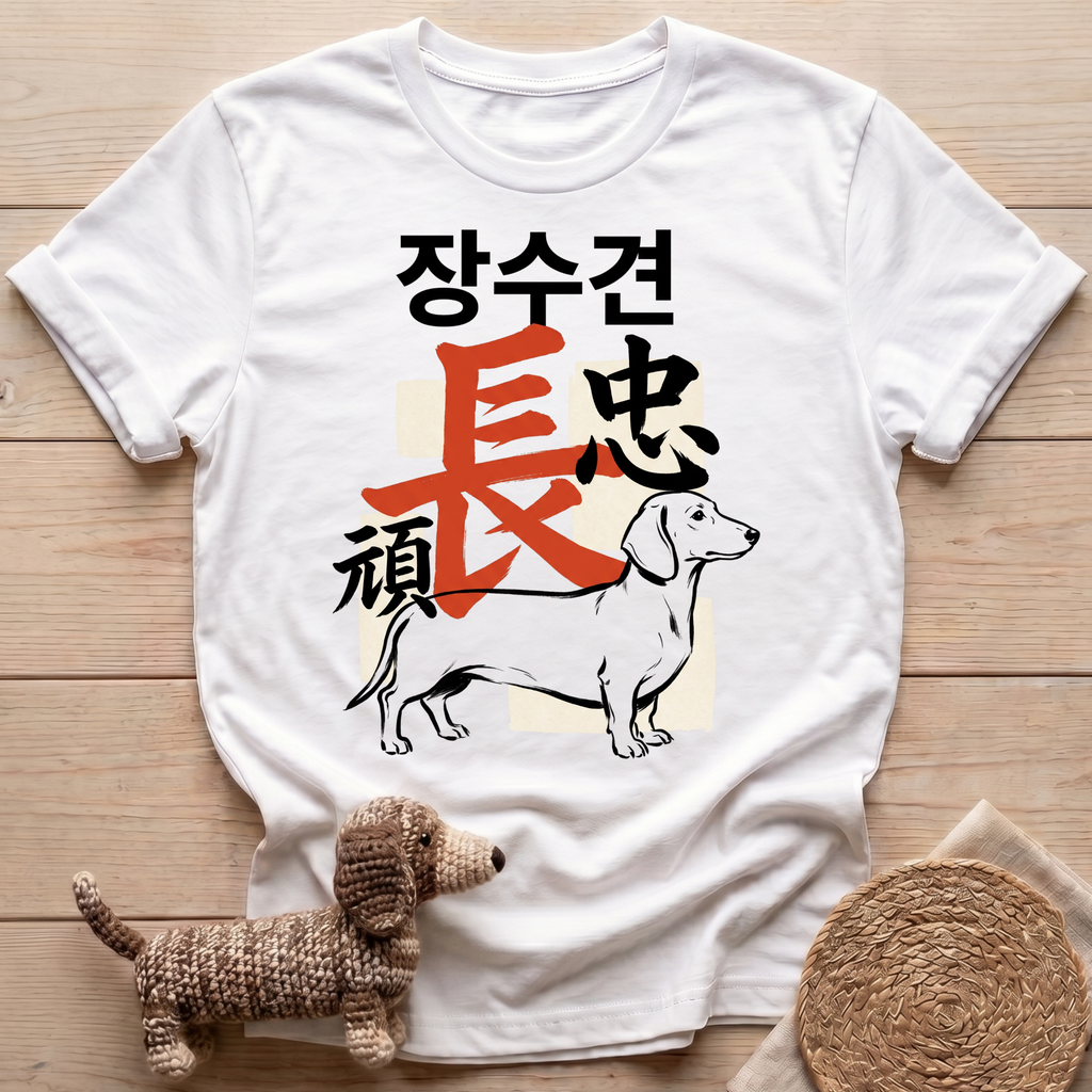 Dachshund Korean Stamp T-Shirt