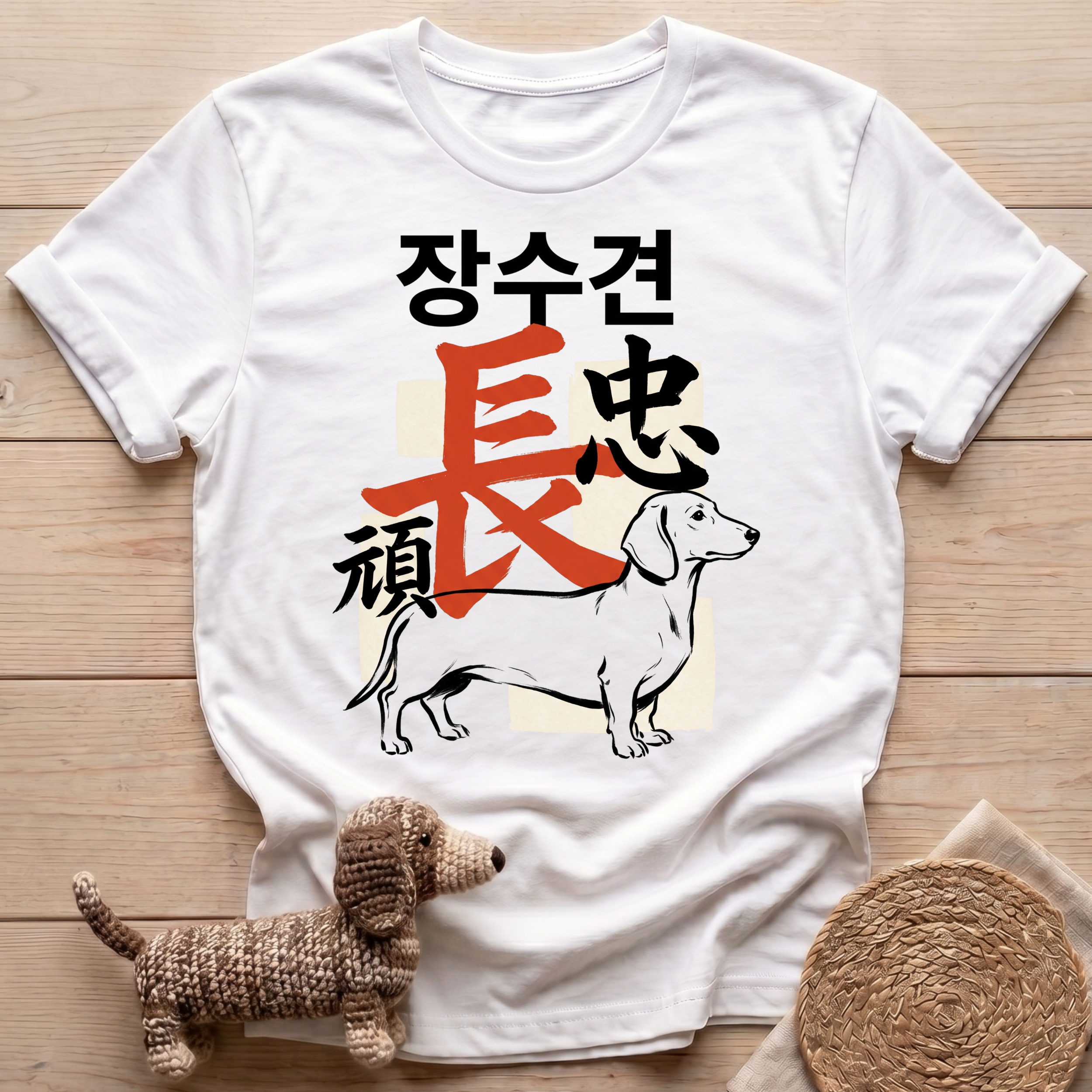 Dachshund Korean Stamp T-Shirt