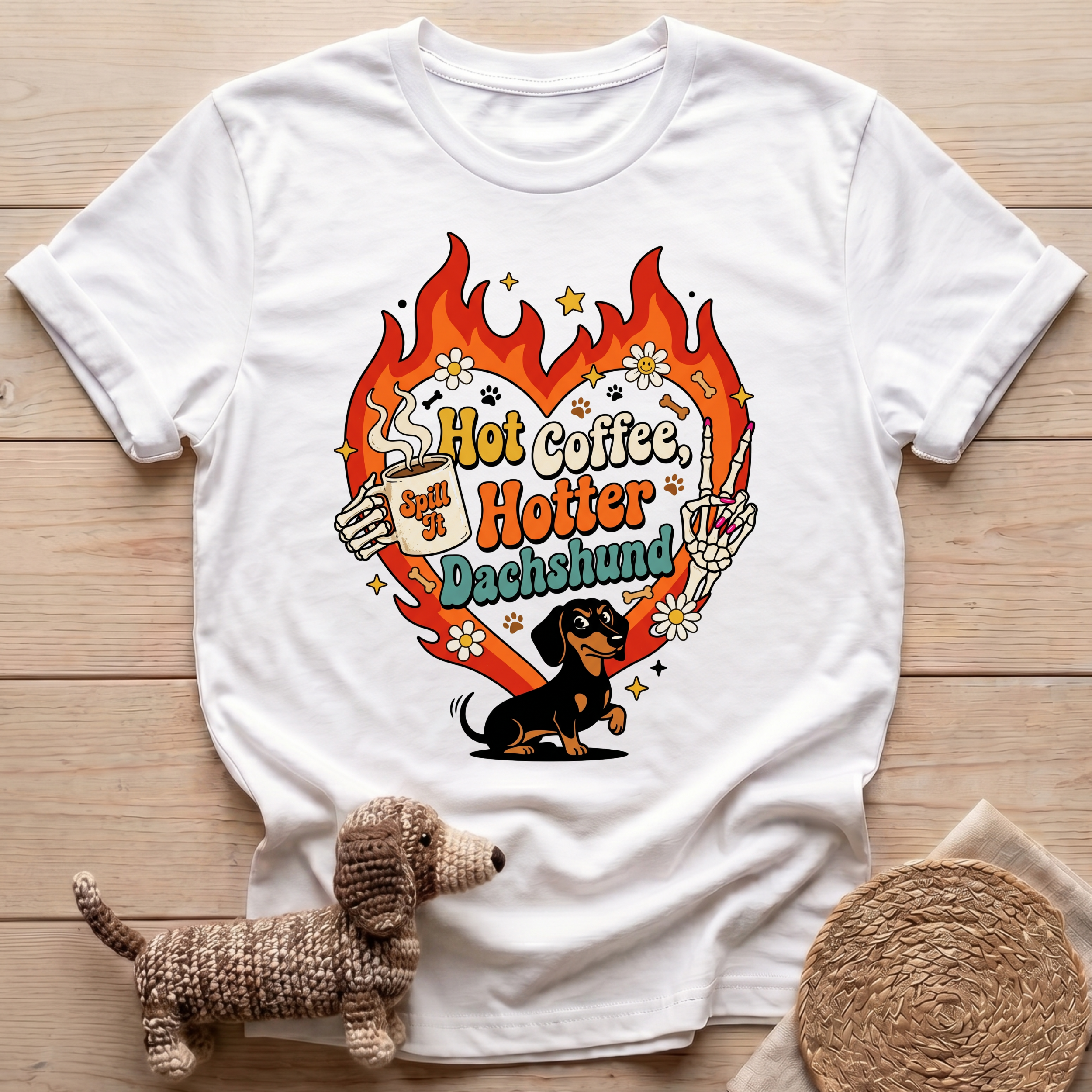 Hot Coffee, Hotter Dachshund T-Shirt