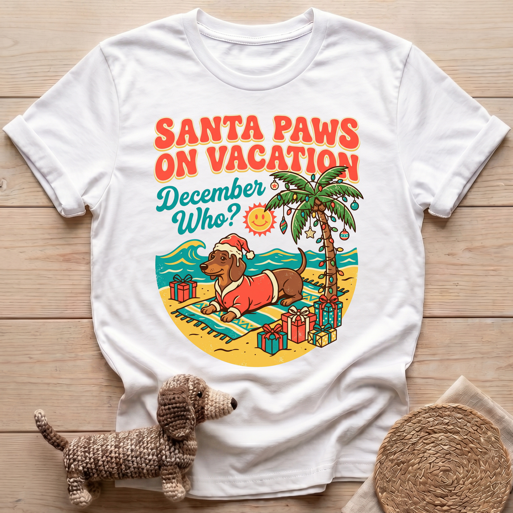 Santa Paws on Vacation T-Shirt